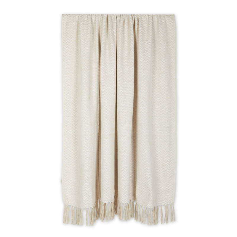 Jeté 100% coton , Blanc cassé