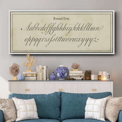 Manuscript Sampler II- Framed Canvas
