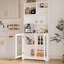 Armoire de 71 po de hauteur avec 2 portes en verre, armoire de rangement autoportante avec rangement ouvert et tablettes réglables, armoire à café moderne pour la salle à manger, le salon-236247213