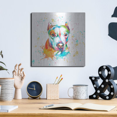 " Colorful Watercolor Staffordshire Terrier " by Furbaby Affiliates