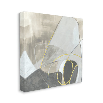 «Busy Rocky Landscape Abstraction Organic Circular Organic Shapes», art mural sur toile tendue par June