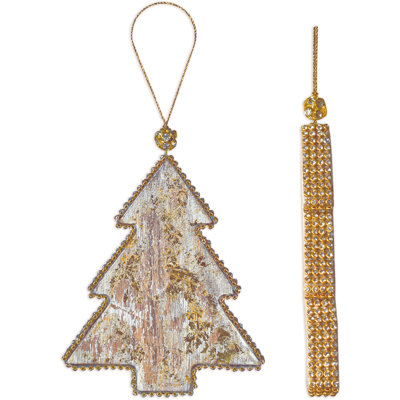 Gold Tree Ornament - Set of 4