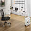 Table de lit avec roulettes, bureau pour lit mobile de 60,6 à 84,2 pouces, bureau d'ordinateur roulant, chariot pour ordinateur portable, support inclinable à 0-65 °, 4 hauteurs et 6 longueurs, panier de rangement latéral, pour la maison, le bureau et l’hôpital-59041008