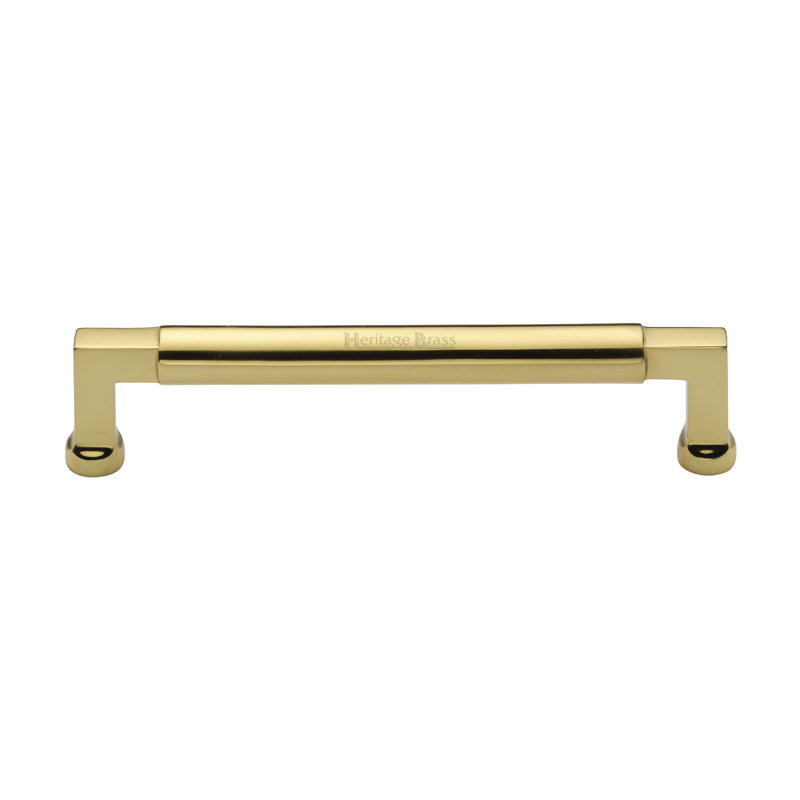 Heritage Brass Heritage Cabinet Pull Bauhaus Design, Polished Brass, 16cm H x 16cm W x 17.6cm D