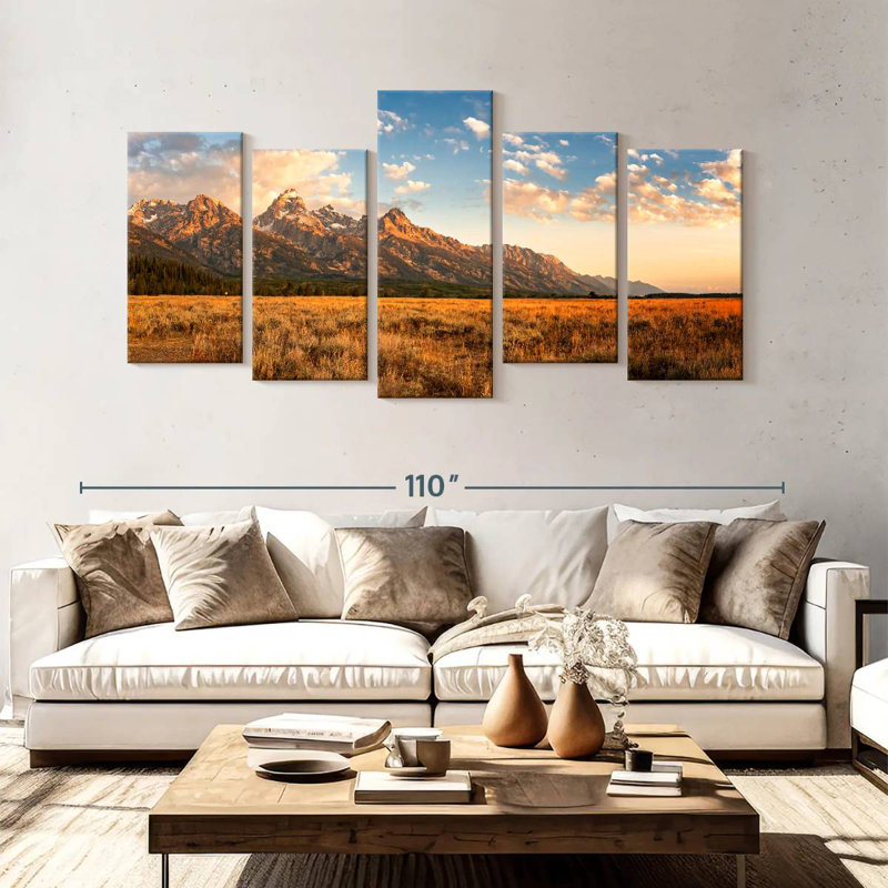 Alvord Grand Teton Golden Hour, H 48 po x l 94 po