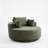 55“ Wide Compression Swivel Modern Round Corduroy Barrel Chair With Channel Tufting-1829547438