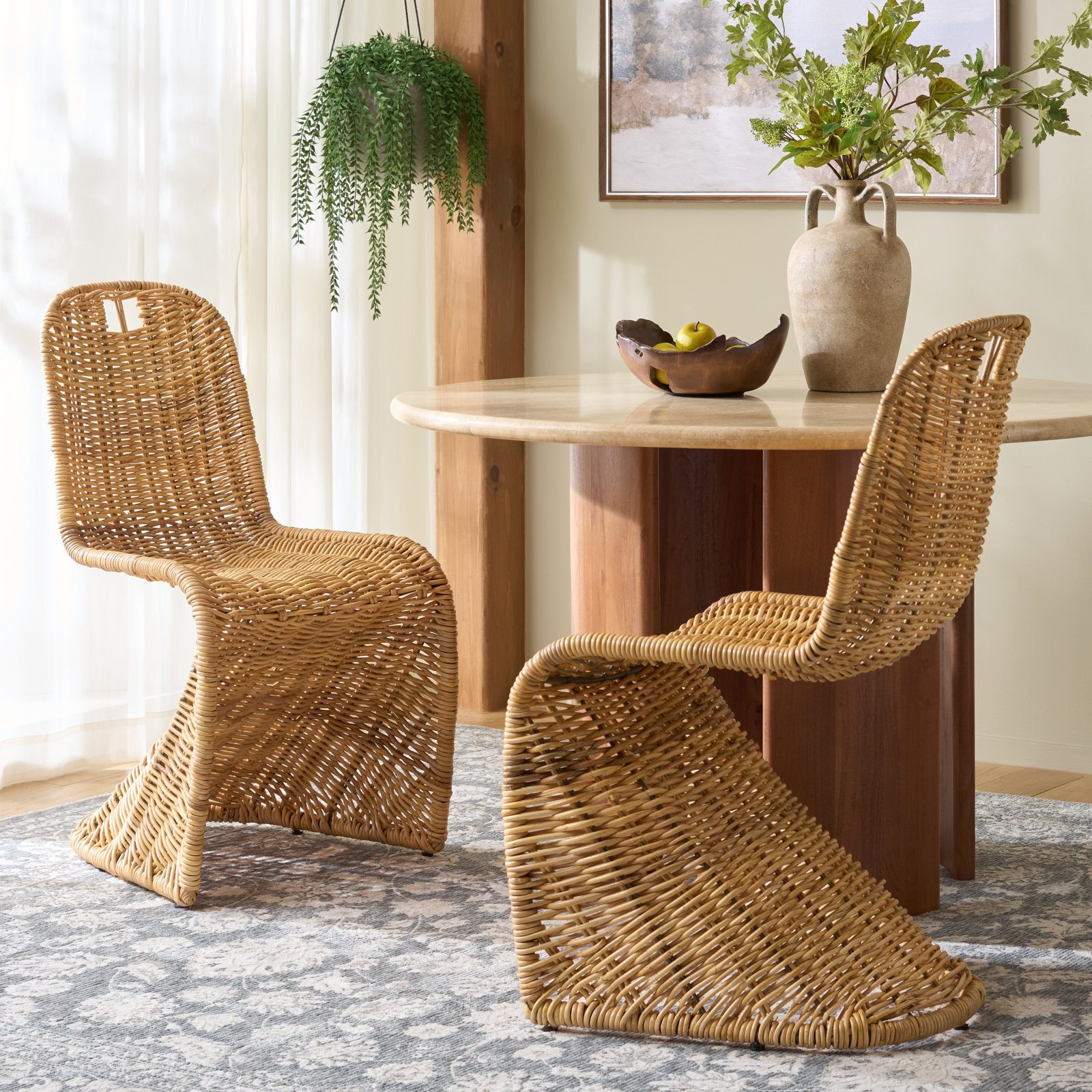 Ziaa Patio Dining Chair, Natural