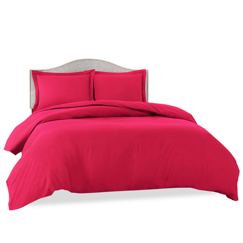 Modern & Contemporary Duvet Cover, Twin Duvet Cover + 2 Additional Pieces, Hot Pink