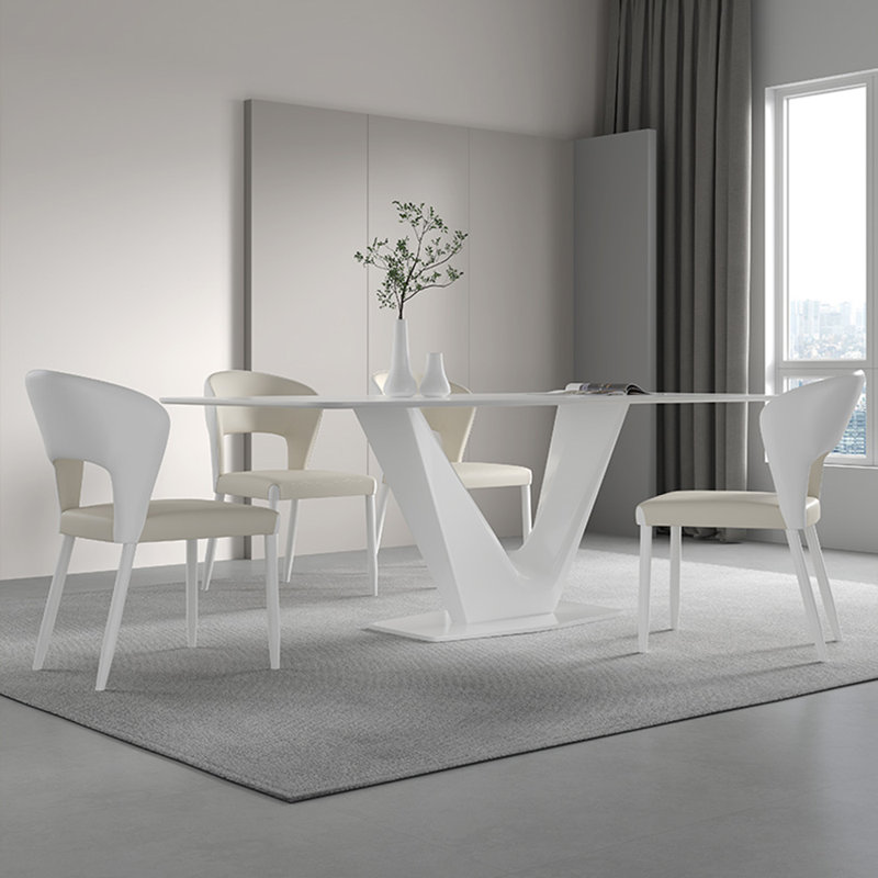 Modern simple fashion dining table set, 29.5"H x 55.1"L x 31.5"W