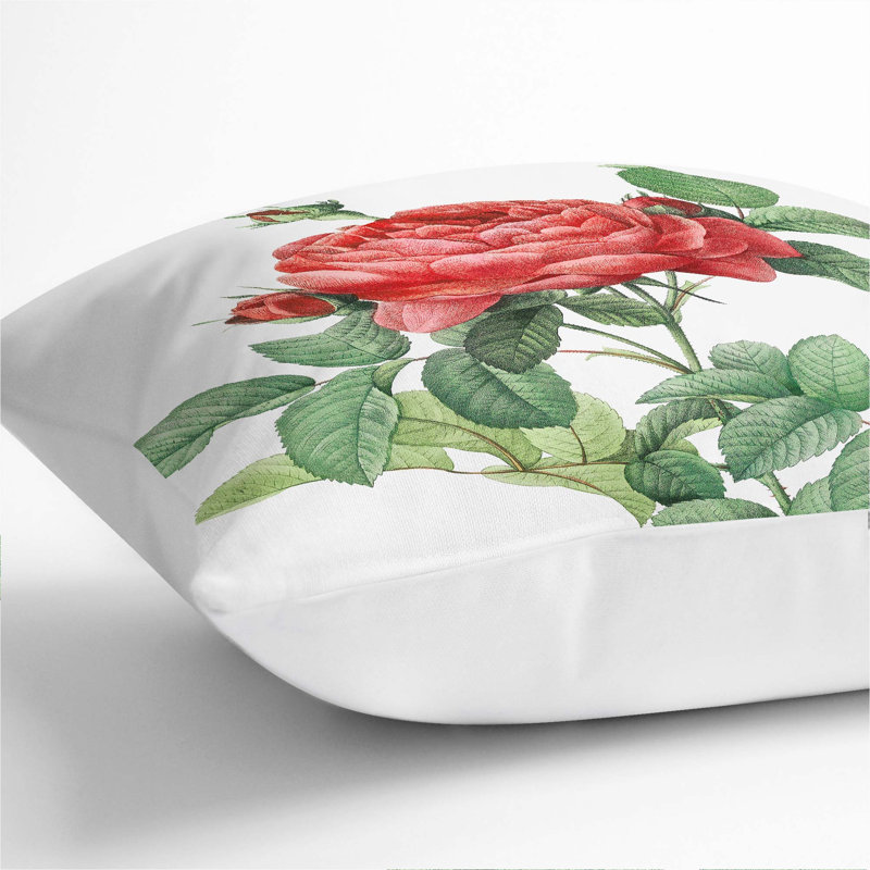 Square Throw Cushion, 55cm H x 55cm W x 20cm D, White
