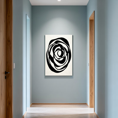 Abstrait abstrait en spirale noir et blanc