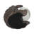 Kalyse Resin Garden Statuary with Solar LED Crackled Glass Ball - 7" Bronze Metallic Finish for Home and Garden Decoration