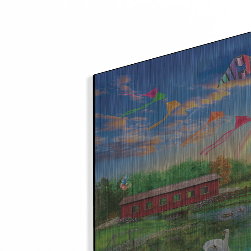 «Colorful Skies» par Bigelow, art mural en métal, H 24 po x l 36 po