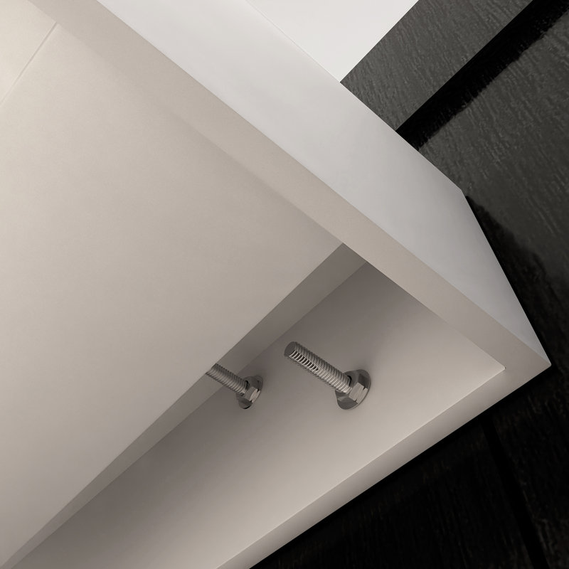 Lavabo de salle de bain mural double 54 po