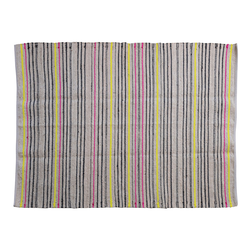 Jute and Cotton Striped Rug