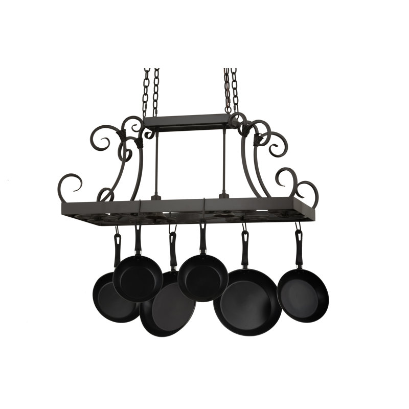 43" Long Caiden 2 Light Pot Rack