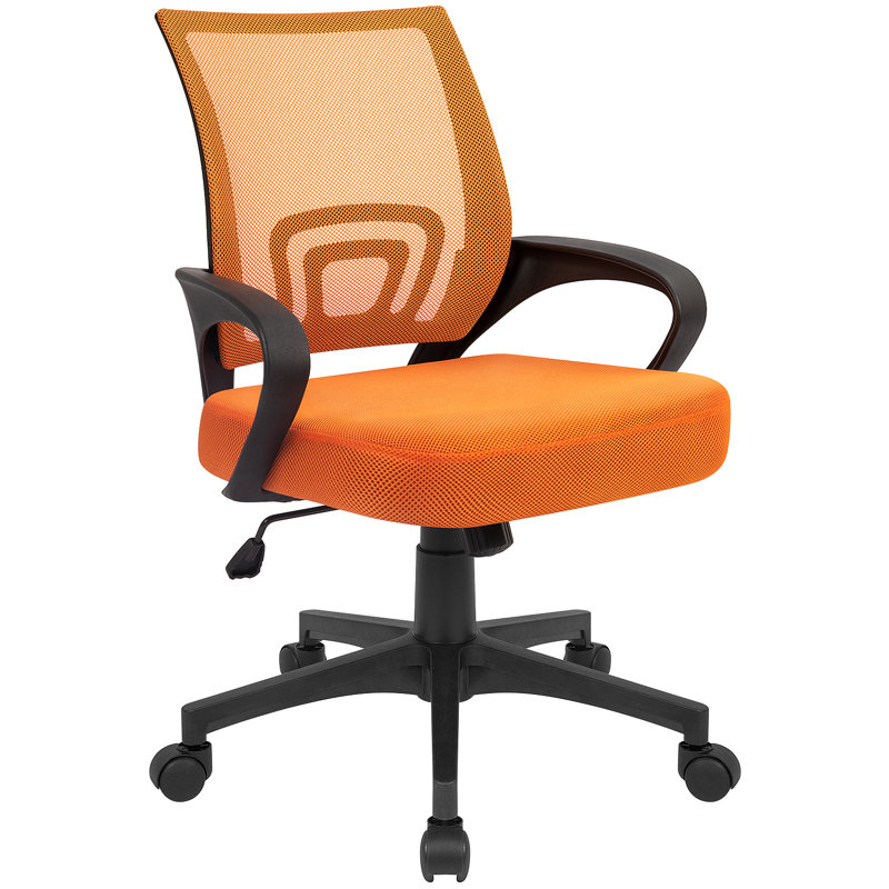 Ergonomic Mesh Commercial Use Office Task Chair, Orange, 1