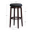 Tabouret rembourré pivotant avec structure en bois massif Baylis-44944666-19293858