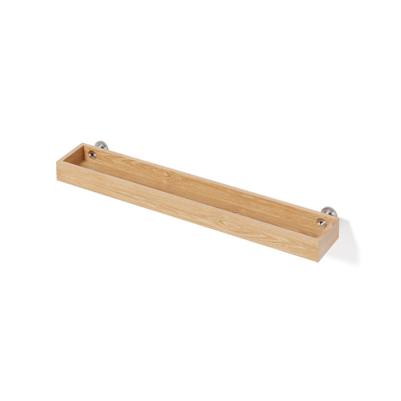 Ilai Oak Solid Wood Accent Shelf, Brown