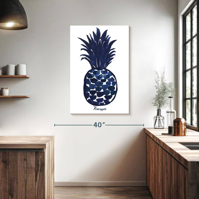 Yarlin Indigo Pineapple, 39" H x 26" W