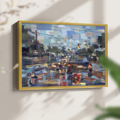 Red Traffic -Framed Print - Restickable