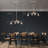 4-Light Modern Linear Sputnik Pendant