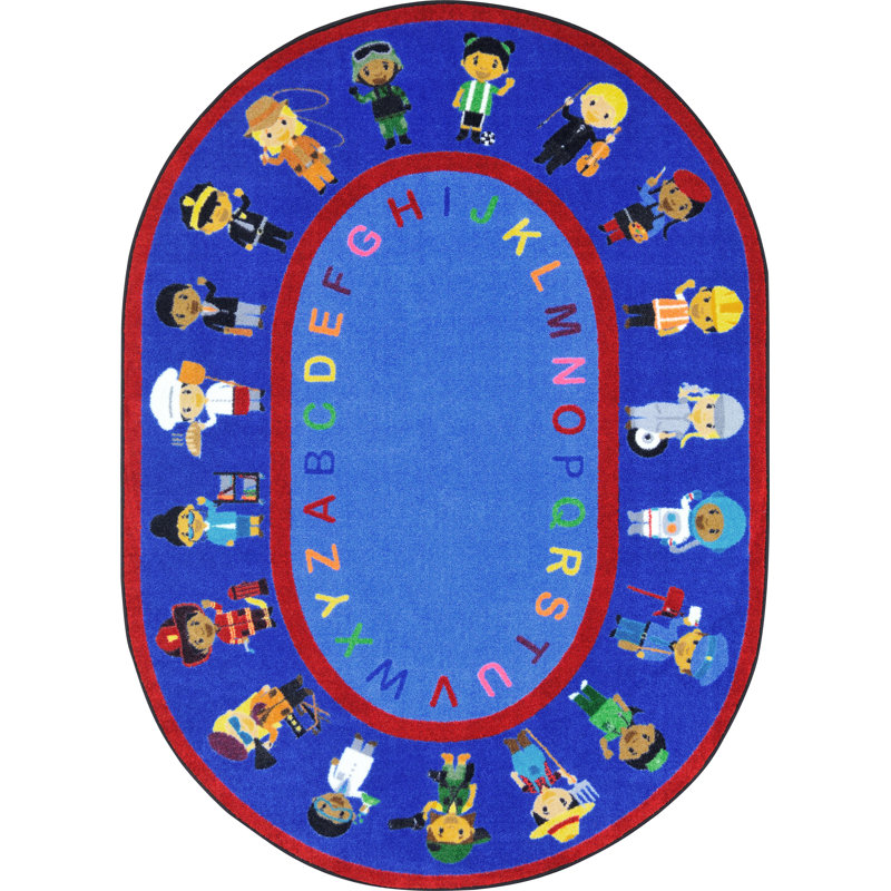 Tapis Kid Essentials We Work Together, Ovale 7 pi 8 po x 10 pi 9 po