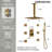 Ceiling Mounted Thermostatic Shower System , High Pressure Rainfall Shower Faucet with Handheld Shower-79242909