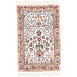 Mcnerlin Cotton Oriental Area Rug in Ivory
