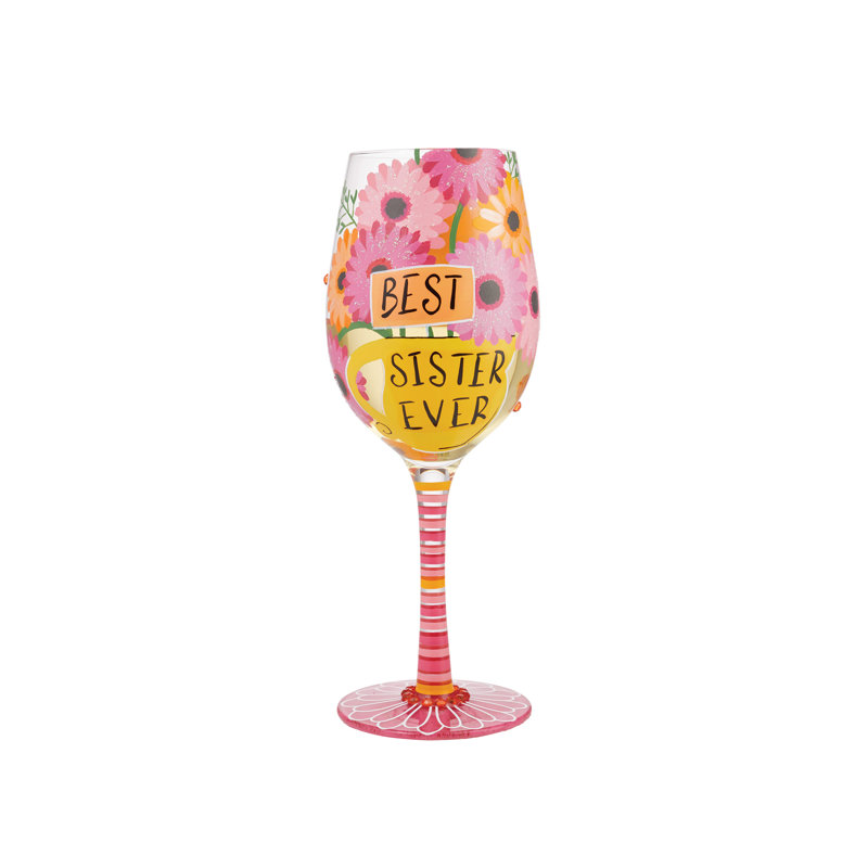 Verre à vin 9 po Lolita Best Sister Ever