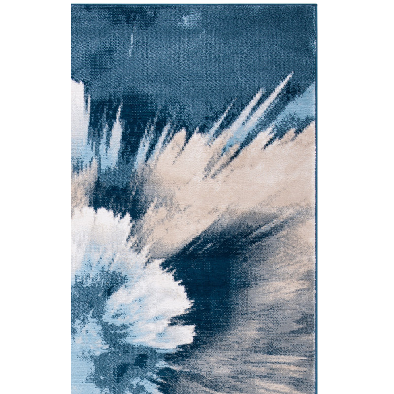 Algonac Performance Abstract Rug, Square 6'7"