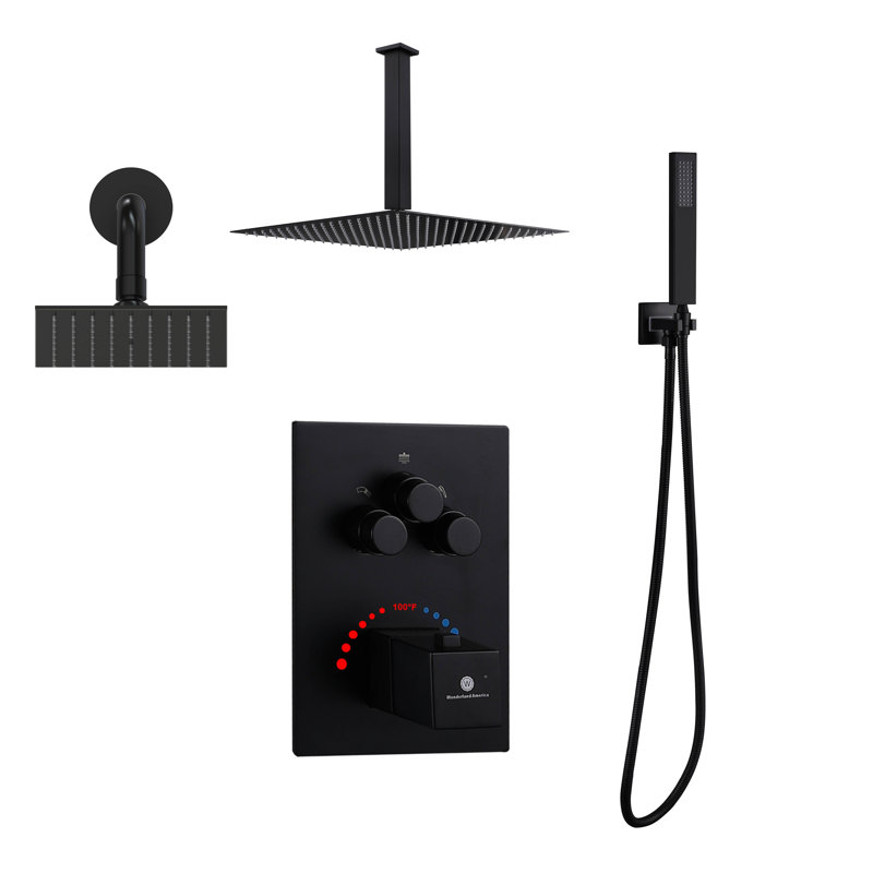 All-In-One Kit with Rough in-Valve, Matte Black