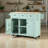 53" Kitchen Island Cart with Drop-Leaf Countertop - Mobile Storage Cabinet with 3 Drawers, Refrigerator-Style Racks & 5 Wheels-296917009