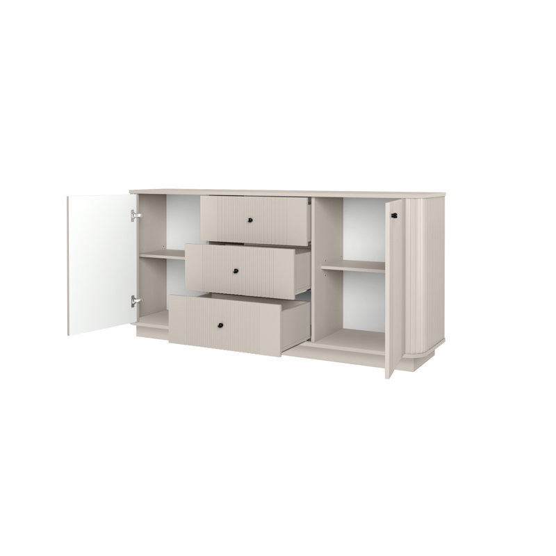 Vesper 160cm Sideboard, Beige/Black