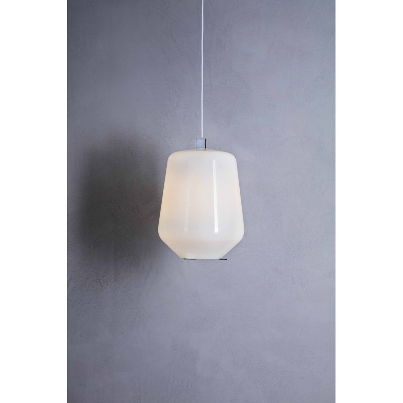 Luisa 1 - Light LED Schoolhouse Pendant, White, White, 2700K