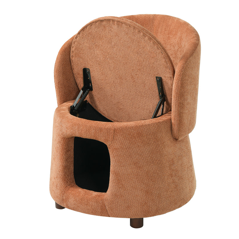 Chaises d'appoint pour animaux de compagnie avec rangement, bois d'acacia, maison compacte moderne