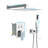 10 Inch Square Dual Shower Head - Wall Mounted With Handheld Spray