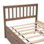 Structure de lit plateforme en bois de conception moderne avec lit gigogne en couleur-845618523