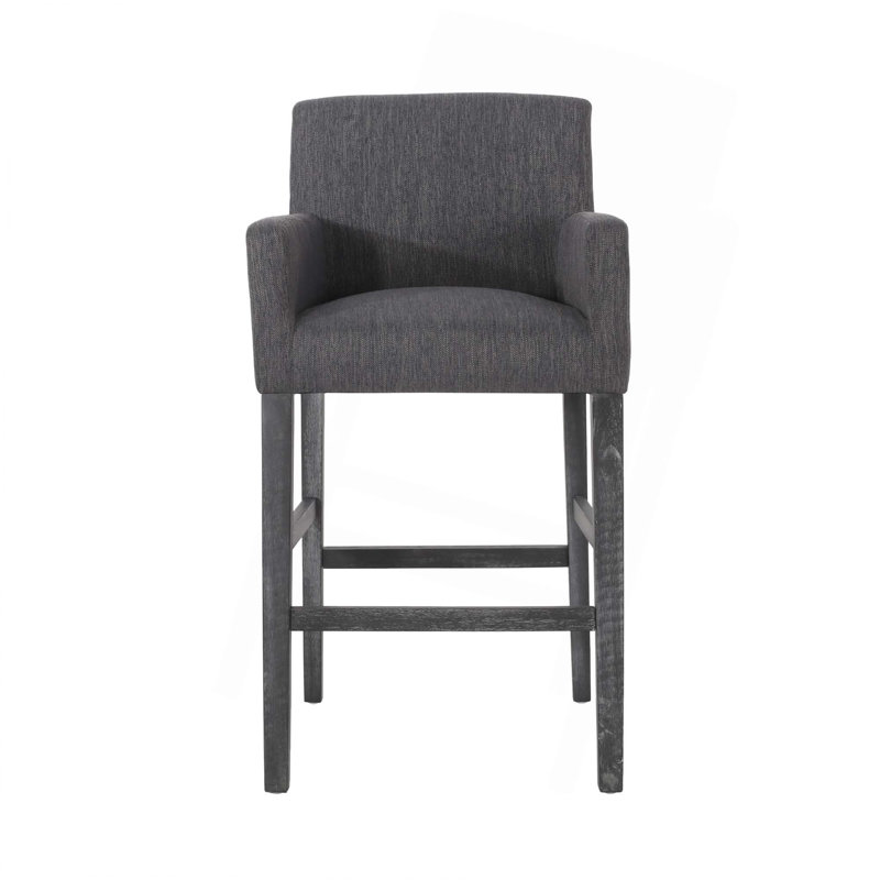 Tabourets de comptoir rembourrés de 30,5 po, Gris, Gris, 1
