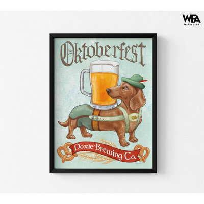 «Beer Dogs III» par Mary Urban, affiche de teckel allemand mignon, décoration murale de la fête de la bière, impression d'affiche de fête de la bière, décoration murale bon chien