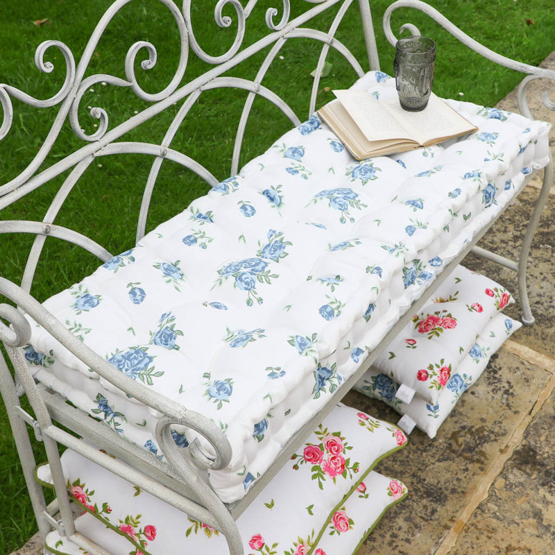 Blue Flower Bench Pad