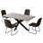 Derose 51.2" To 66.9" Extendable Removable Leaf Dining Table With Chairs, Dining Kitchen Table Sets-122056379-122056380