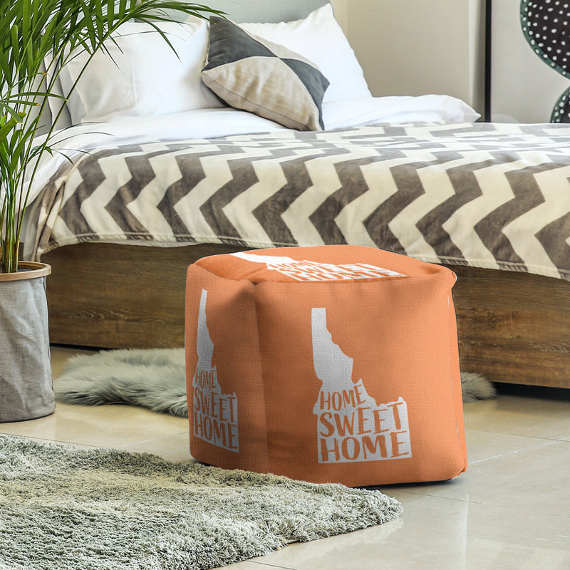 Repose-pieds à cubes idaho the home, Orange