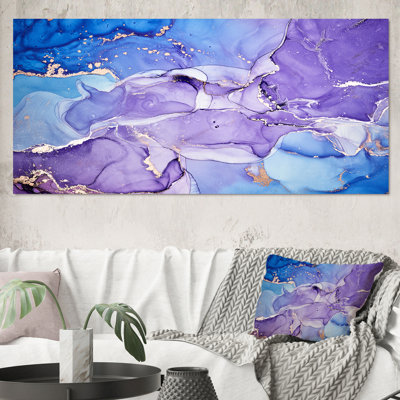 " Blue And Purple Abstract Marble I "