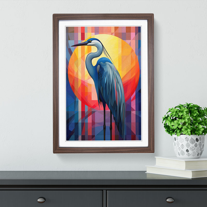 Heron Constructivism - Framed Print