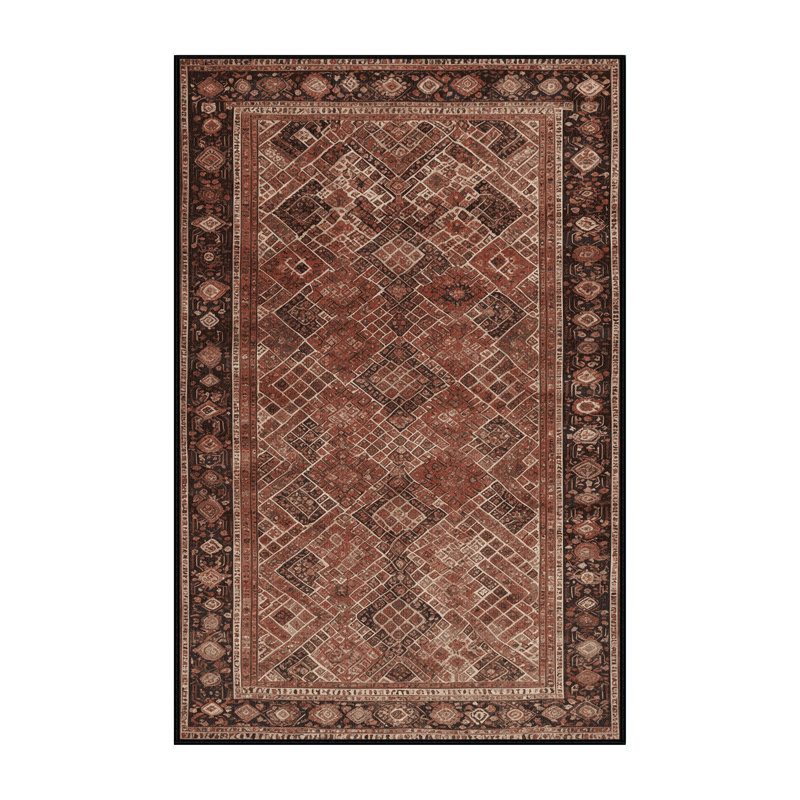 Tapis brun lavable à la machine, Rectangulaire 8 pi x 12 pi