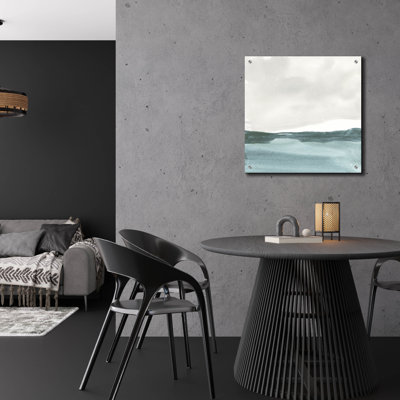 Art mural en verre Highland Dunes «Tranquil Silver Sea 1» par Chris Paschke