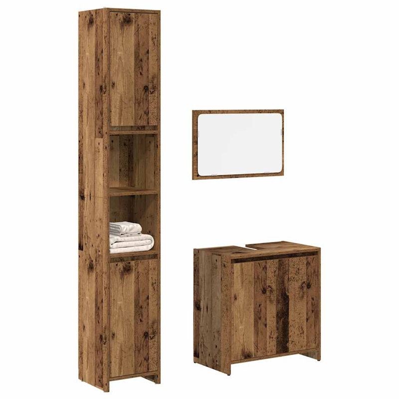 Arvind Bathroom Furniture Suite, Old Wood