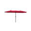 Très grand parasol double de 15 pi x 9 pi pour la cour arrière - abri de piscine pour terrasse de jardin avec manivelle et évents imperméables pour patio