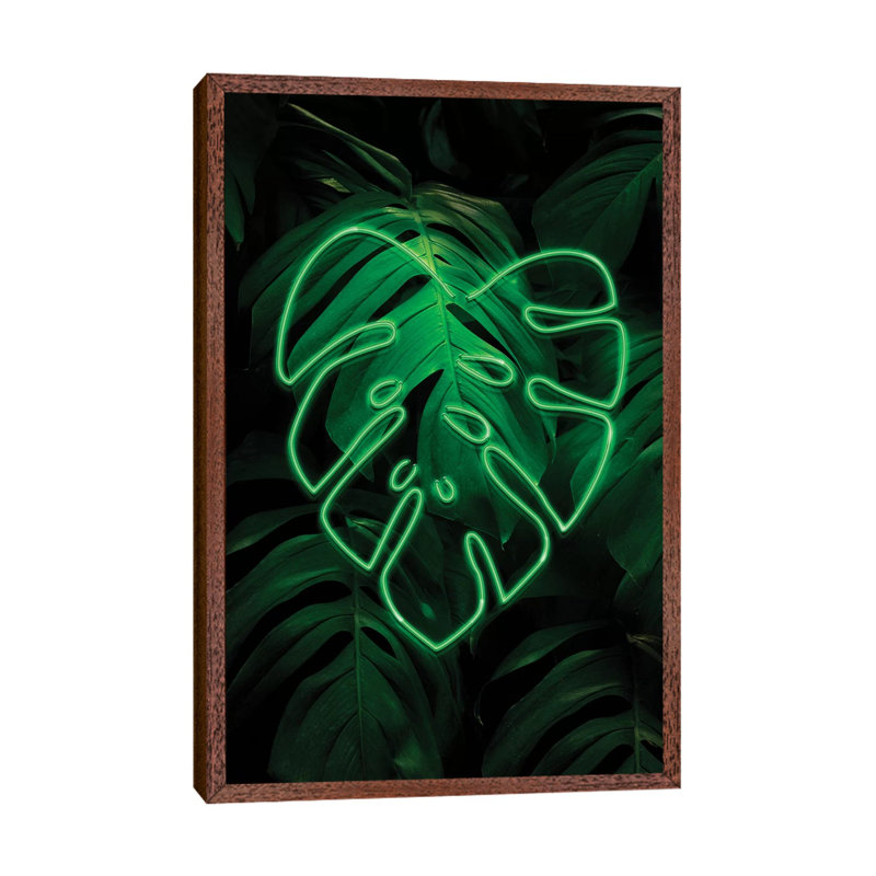 Leaf Art XI by Danilo De Alexandria - Print on Canvas, 101.6 cm H x 66.04 cm W, Classic Brown Wood Framed